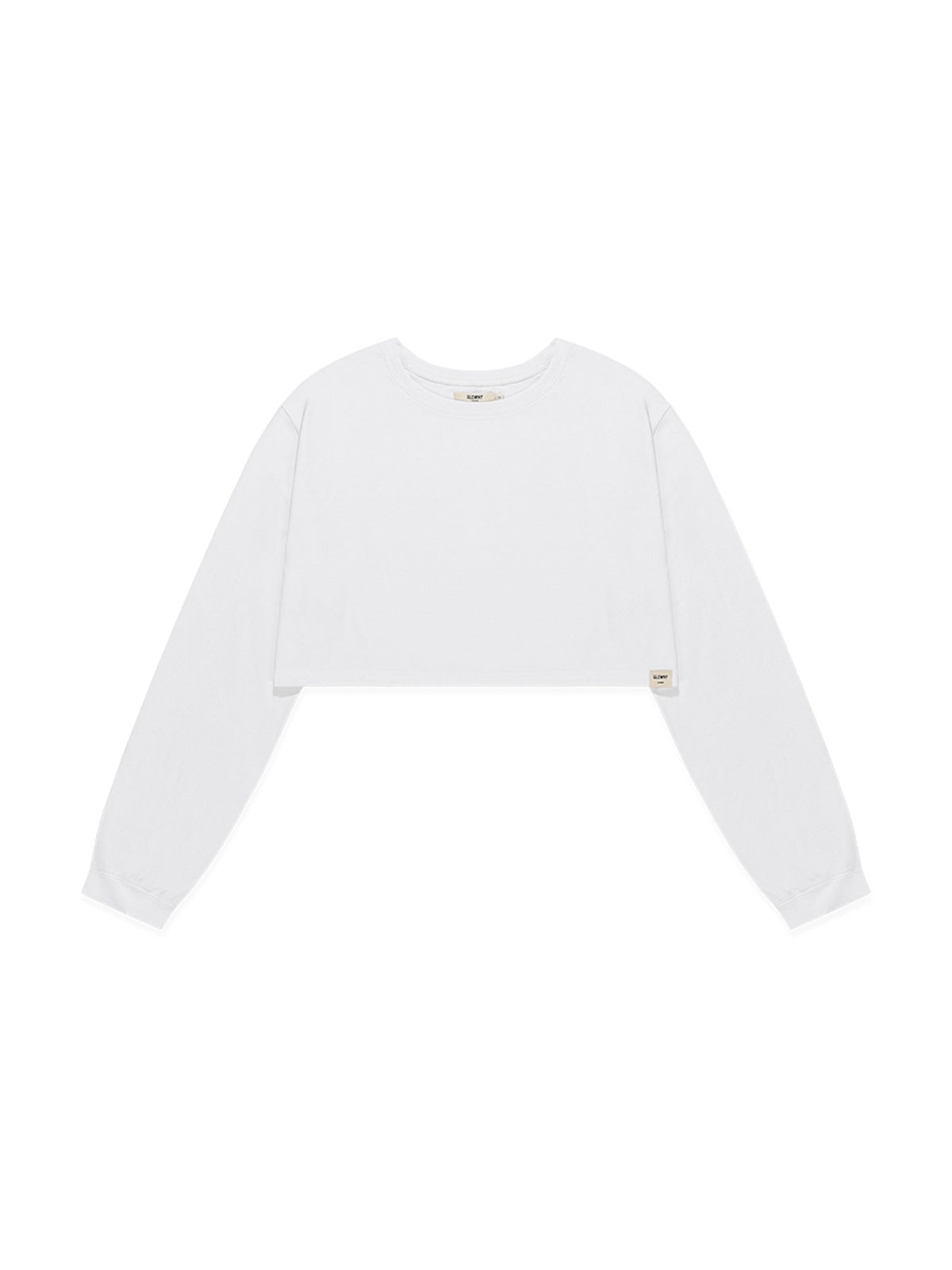 GLOWNY G Classic Soft Crop Long Sleeve (White)