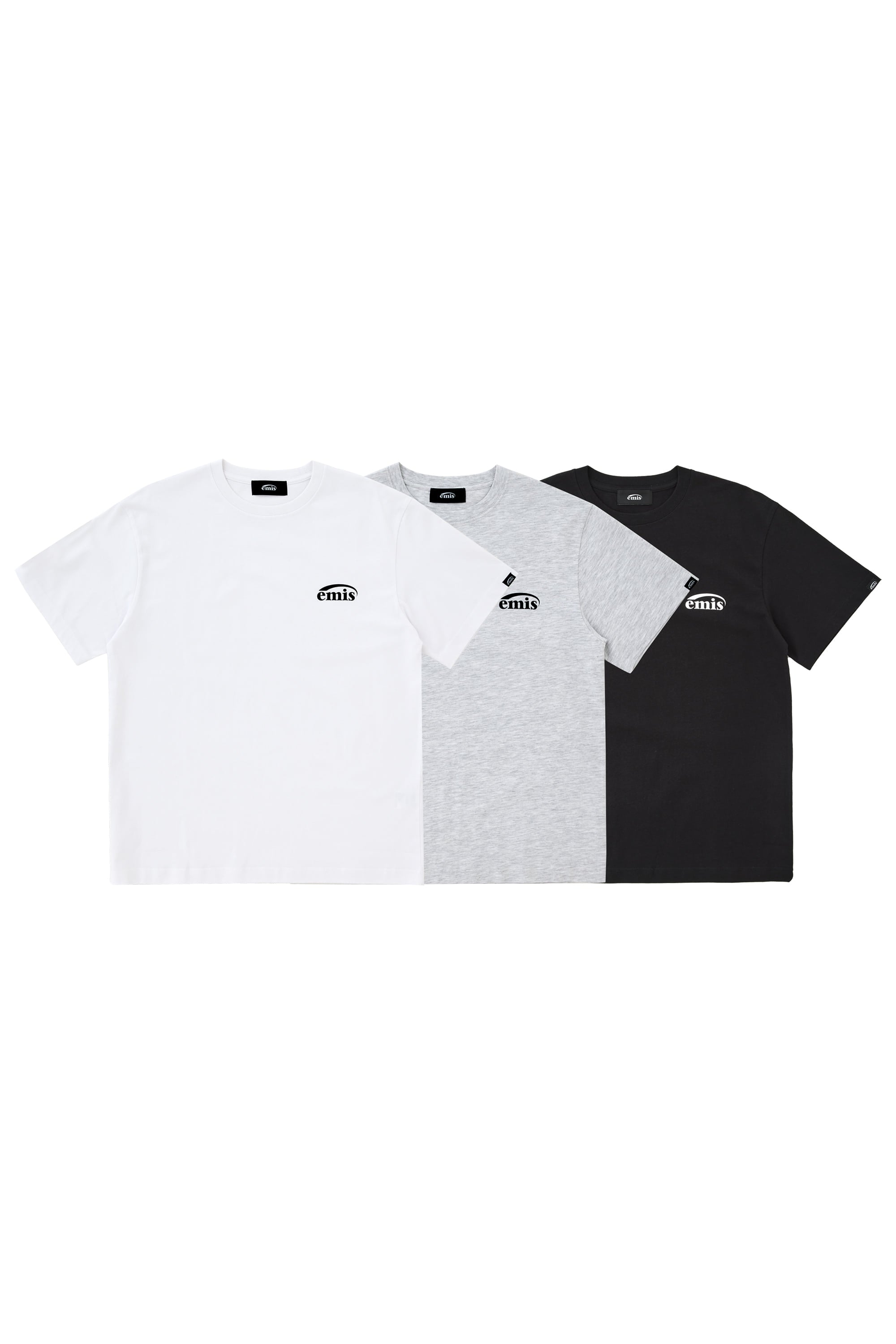 3PACK T-SHIRT SET A (WH/BK/HG)