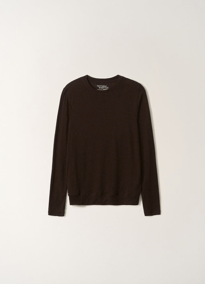 Nothing Written Aima wool t-shirt (Dark brown)