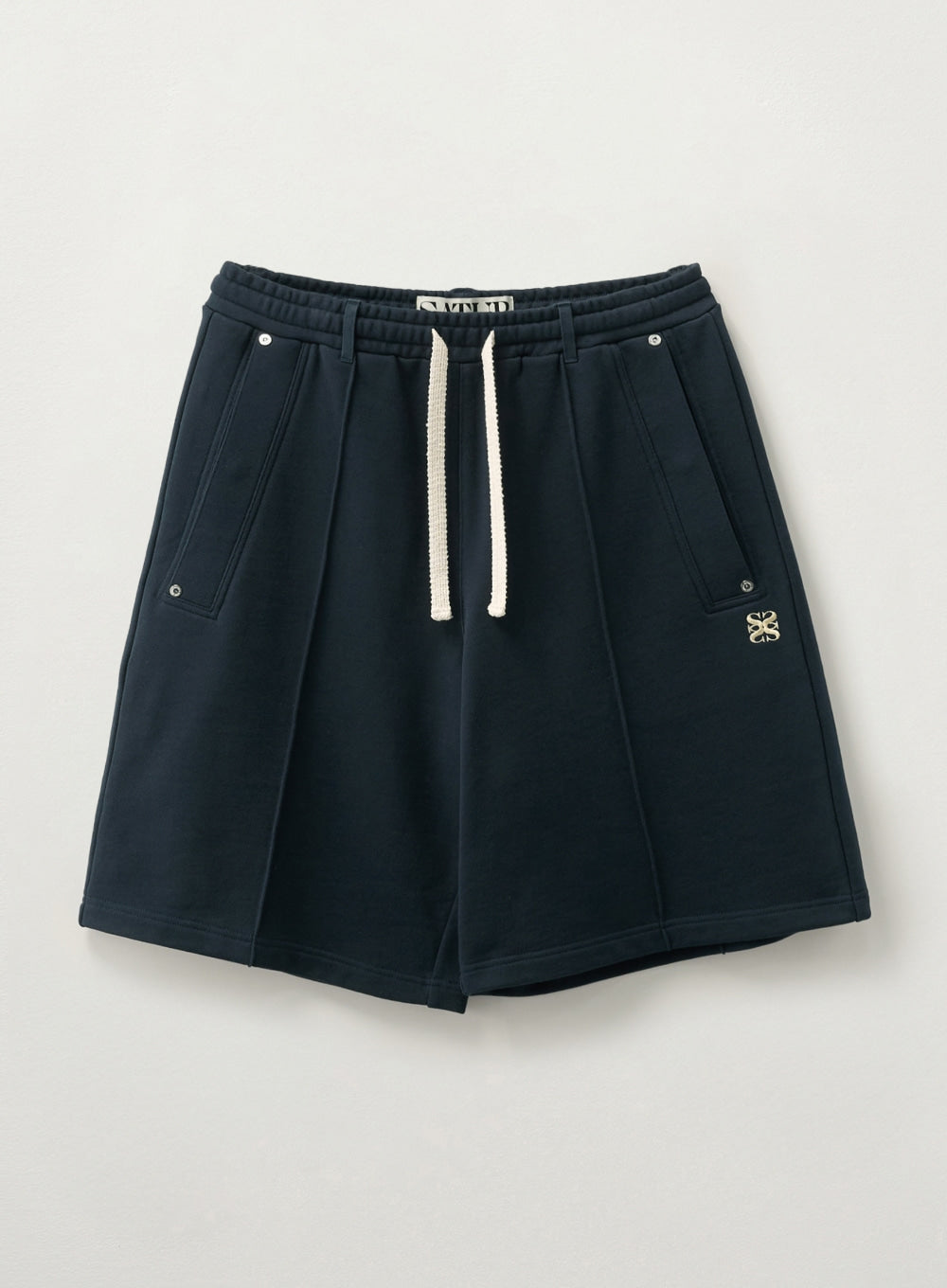 [satur] Teo Cotton Bermuda Pants - Navy