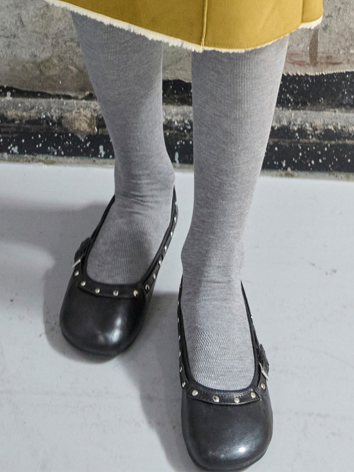 Raive Cloude Stud Flats in Black