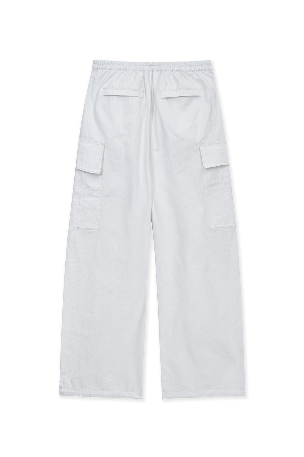 [matinkim] DRAWSTRING HEM CARGO PANTS IN IVORY