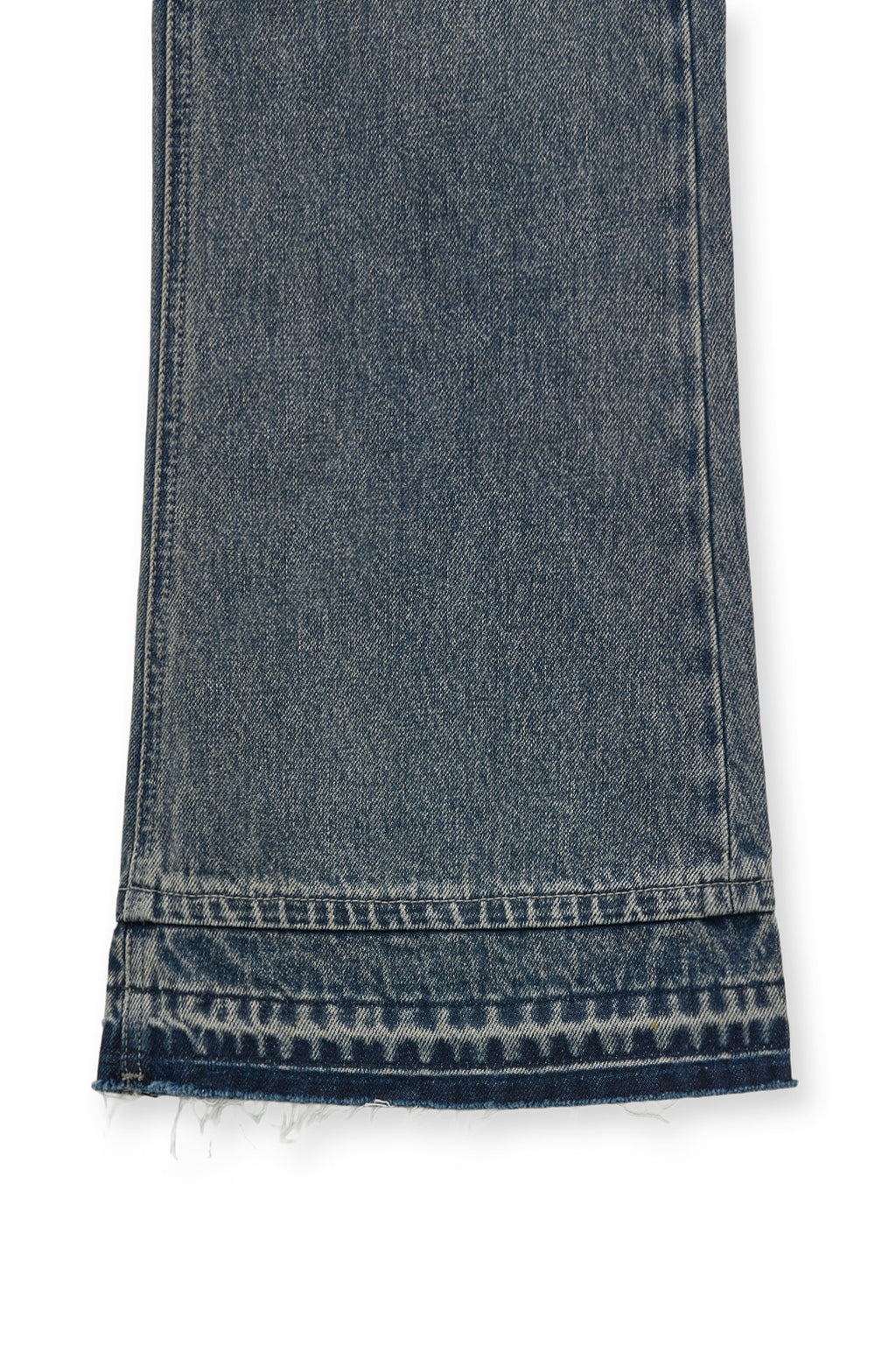 [matinkim] WASHED FLARE DENIM PANTS FOR MEN IN LIGHT BLUE