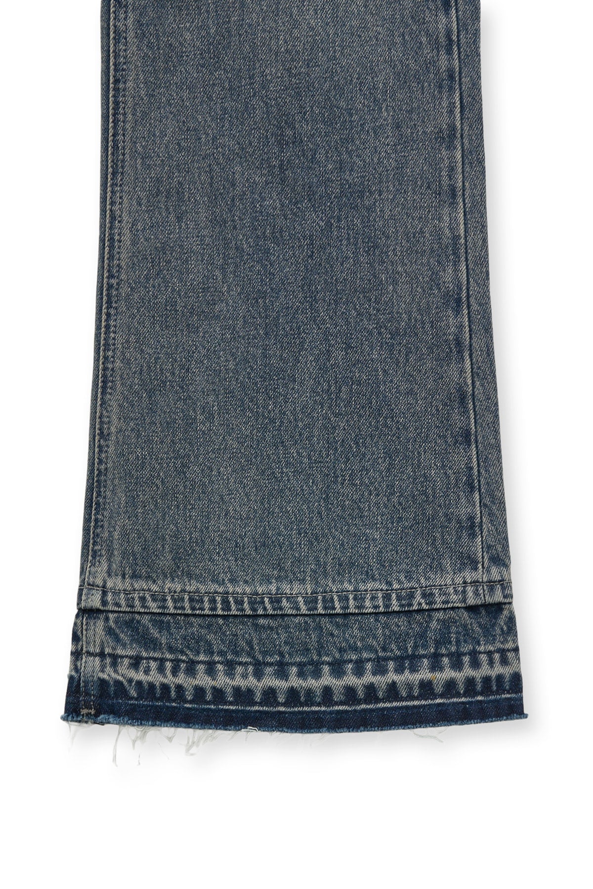 [matinkim] WASHED FLARE DENIM PANTS FOR MEN IN LIGHT BLUE