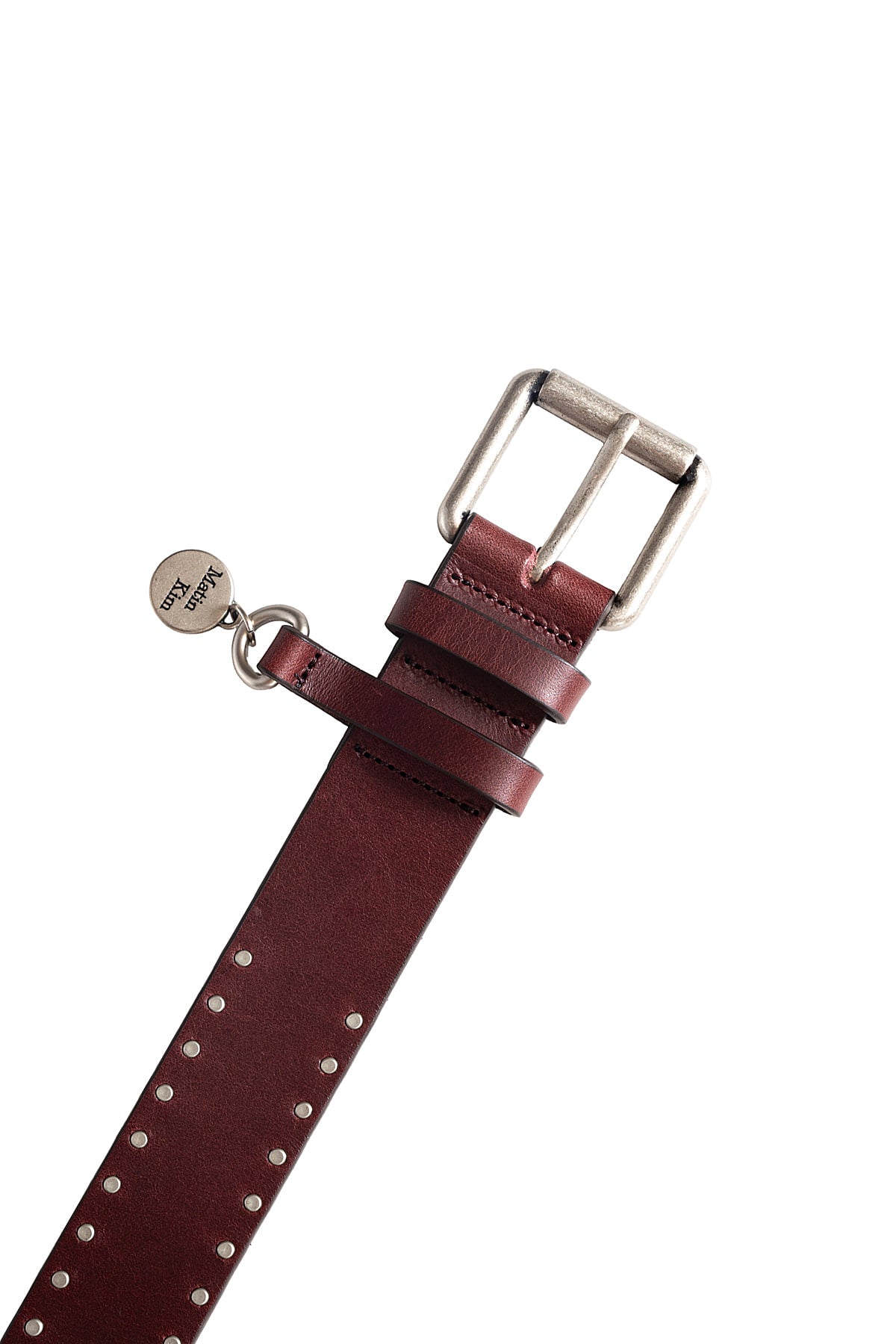 Matinkim Mini Dot Stud Leather Belt IN Wine