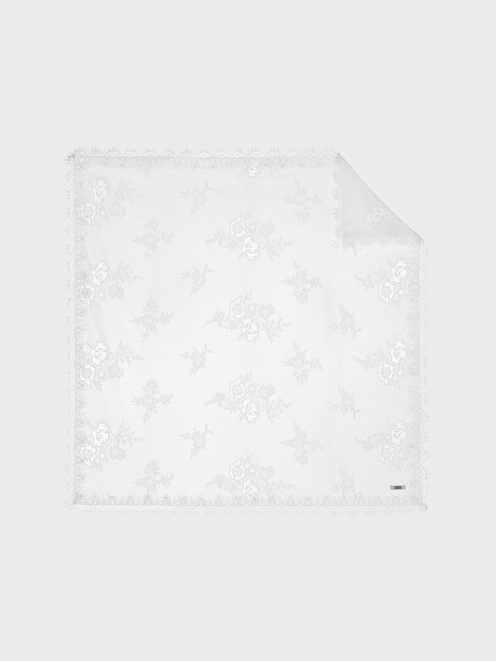 EENK Lace Detail White Scarf - White