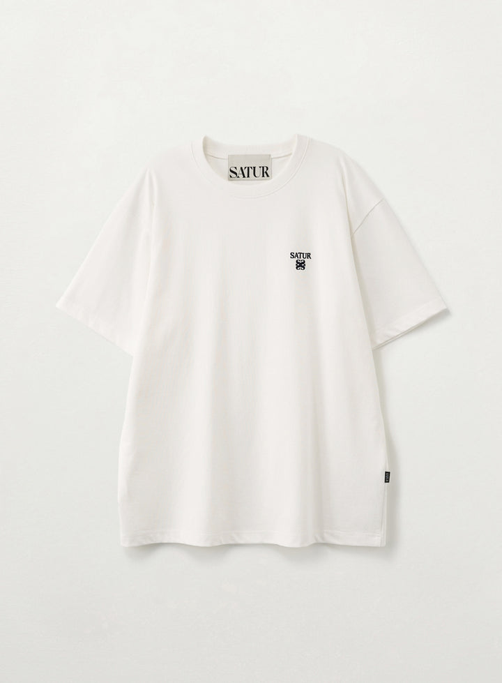 Satur Loren Classic Logo T-Shirt - White