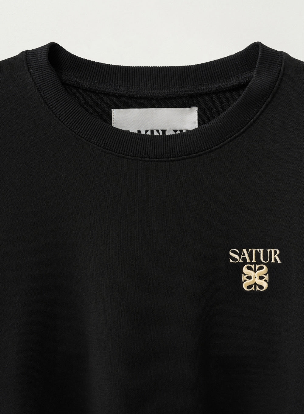 [satur] Loren Classic Logo Basic Sweatshirt - Classic Black