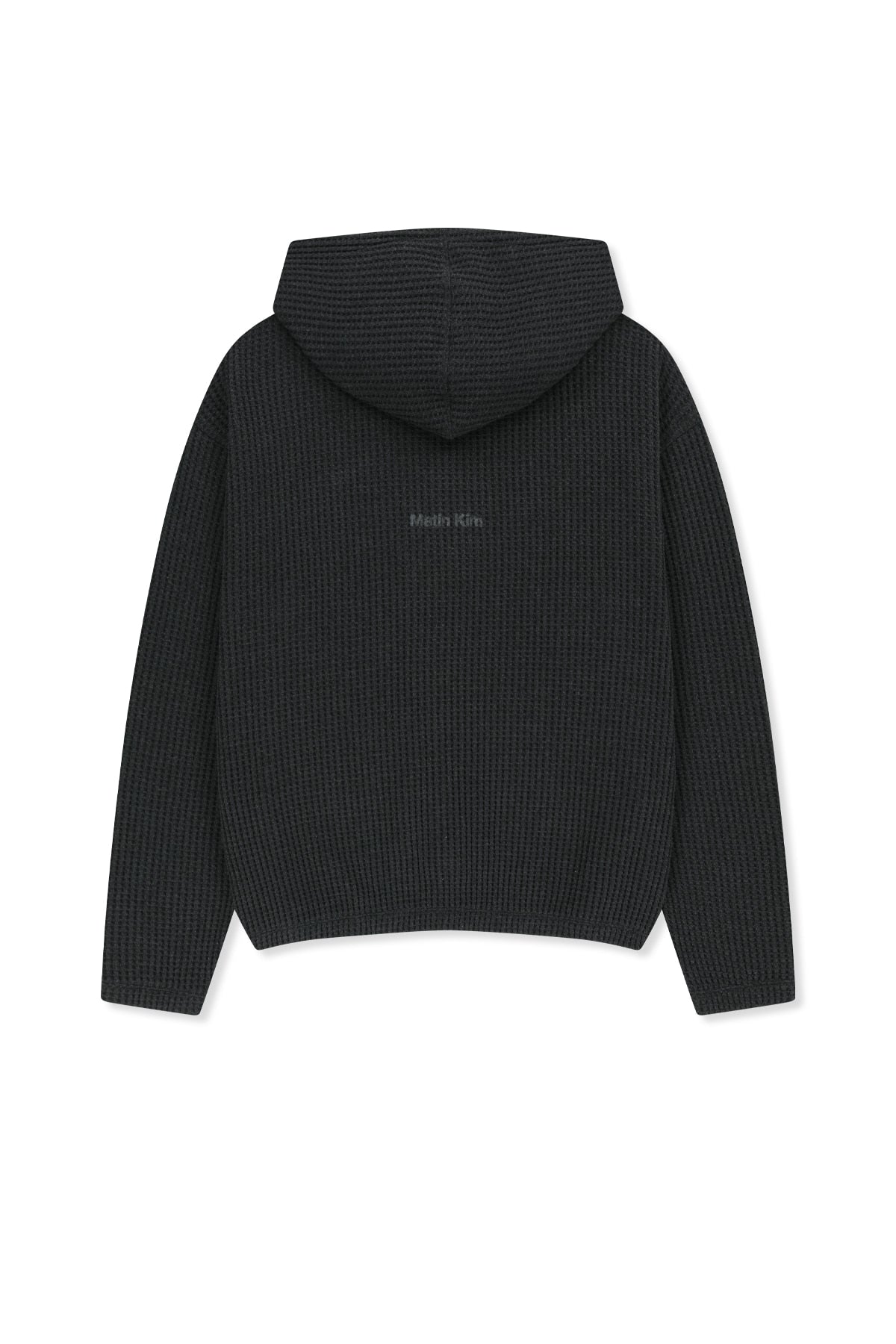 Matinkim Matin Logo Waffle Hoody Zip UP IN Charcoal