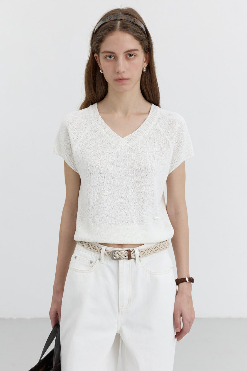 Dunst Handcrafted Weaving Crochet Belt Ecru