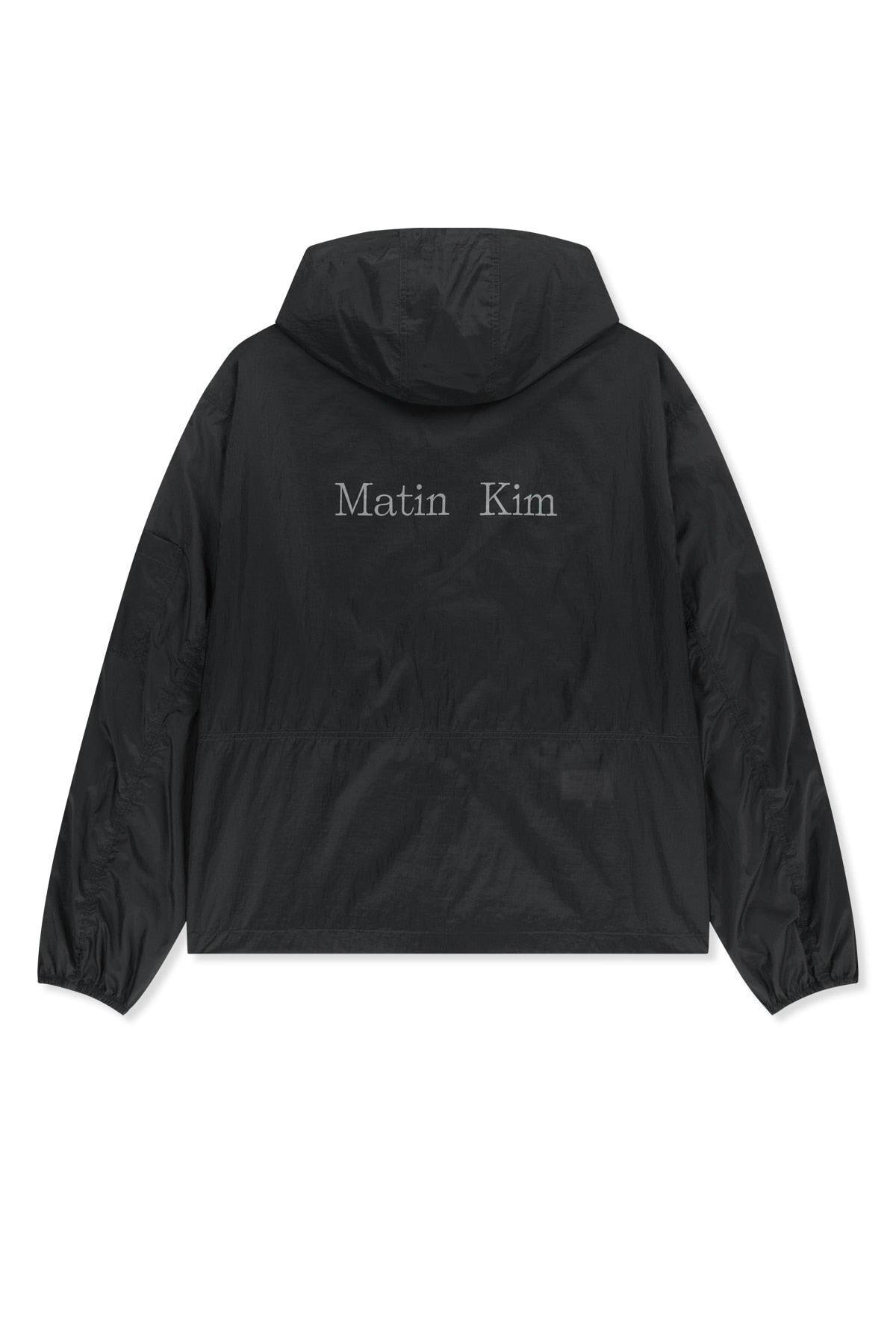 Matinkim Back Logo Hoody Windbreaker For Men IN Charcoal