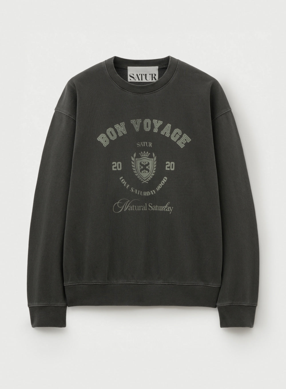 [satur] Bon Voyage Dyed Sweatshirt - Charcoal