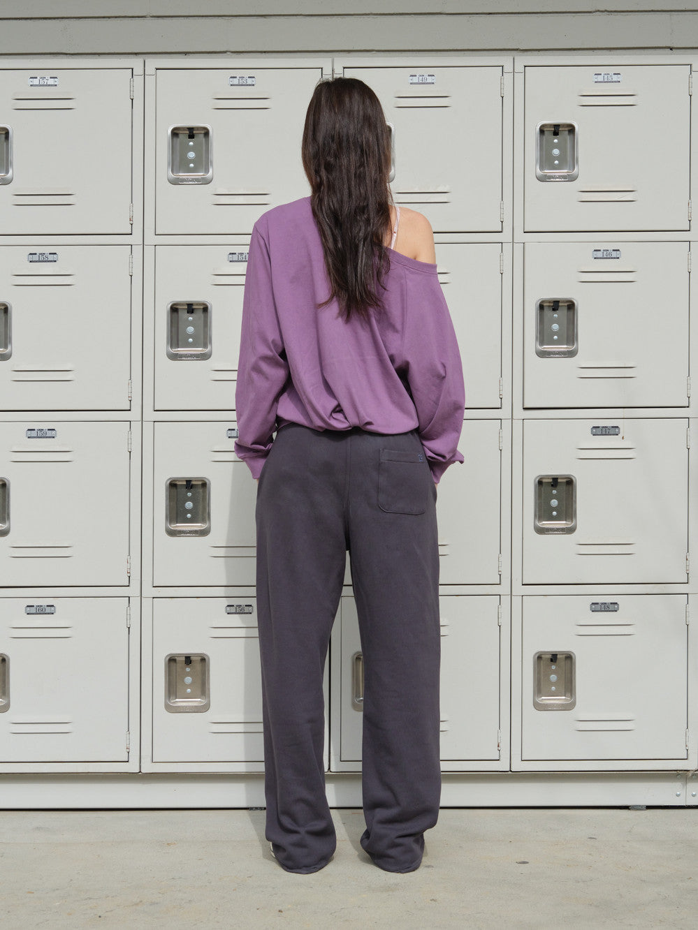 Low Classic Off-Shoulder Jersey Tee Violet