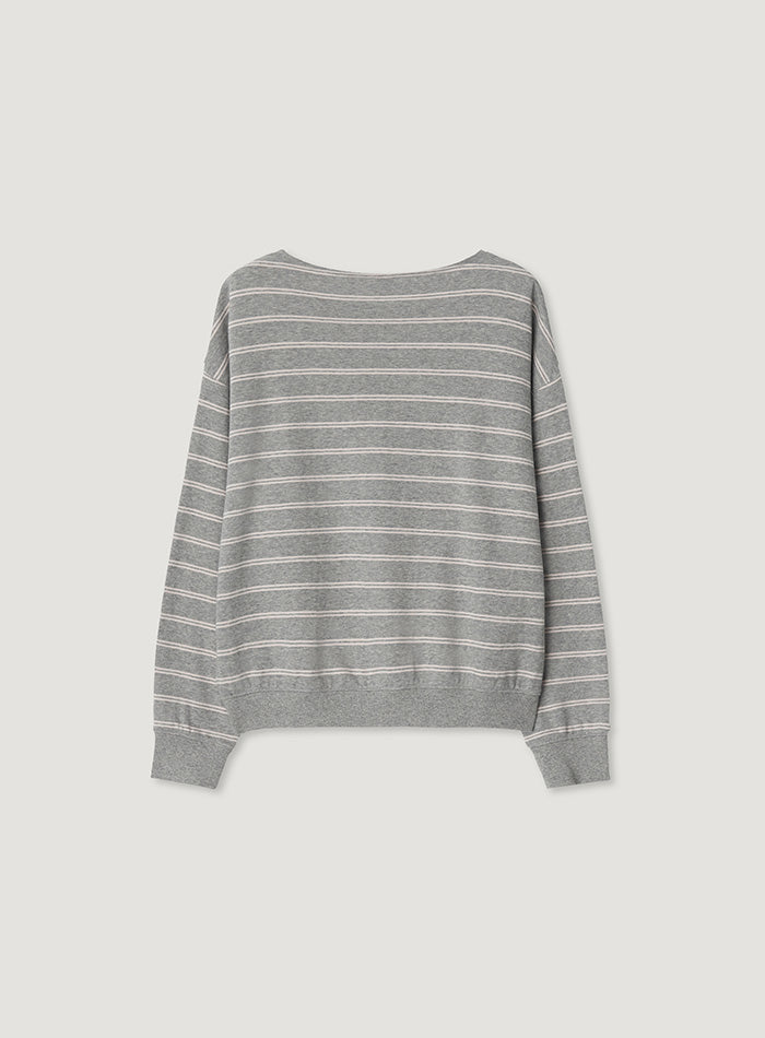 Mango Maniplease Yeva Sweatshirt Grey Stripe
