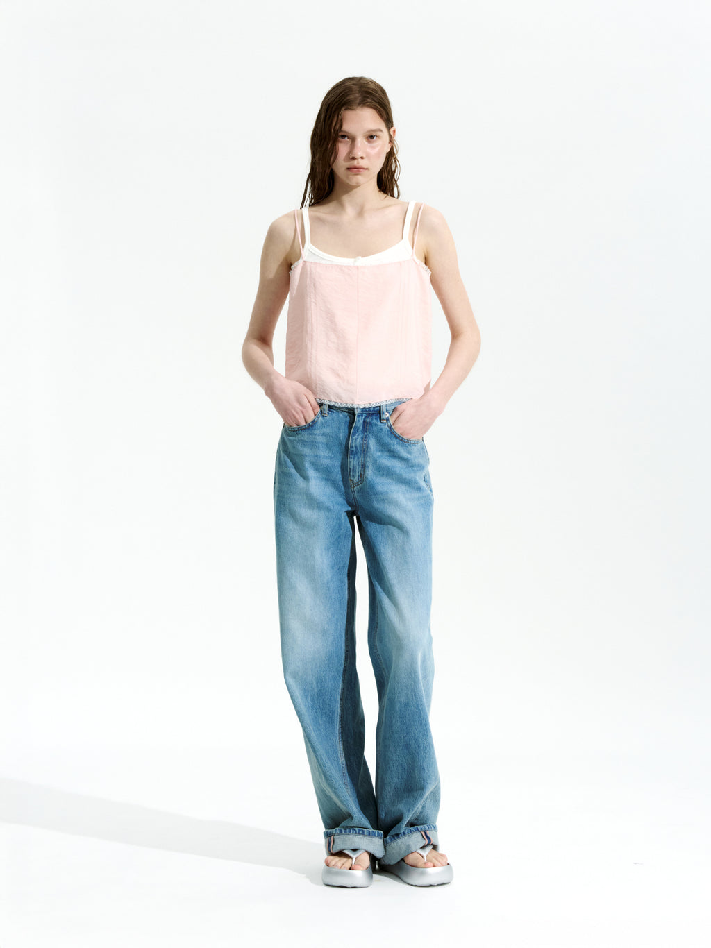 Low Classic Silky Lace Camisole Pink