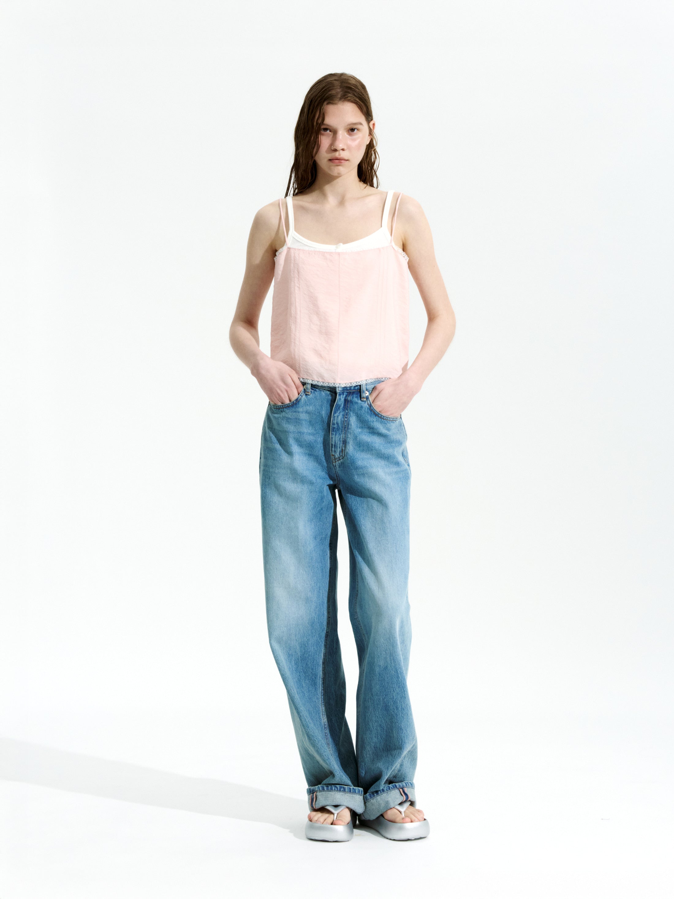 Low Classic Silky Lace Camisole Pink