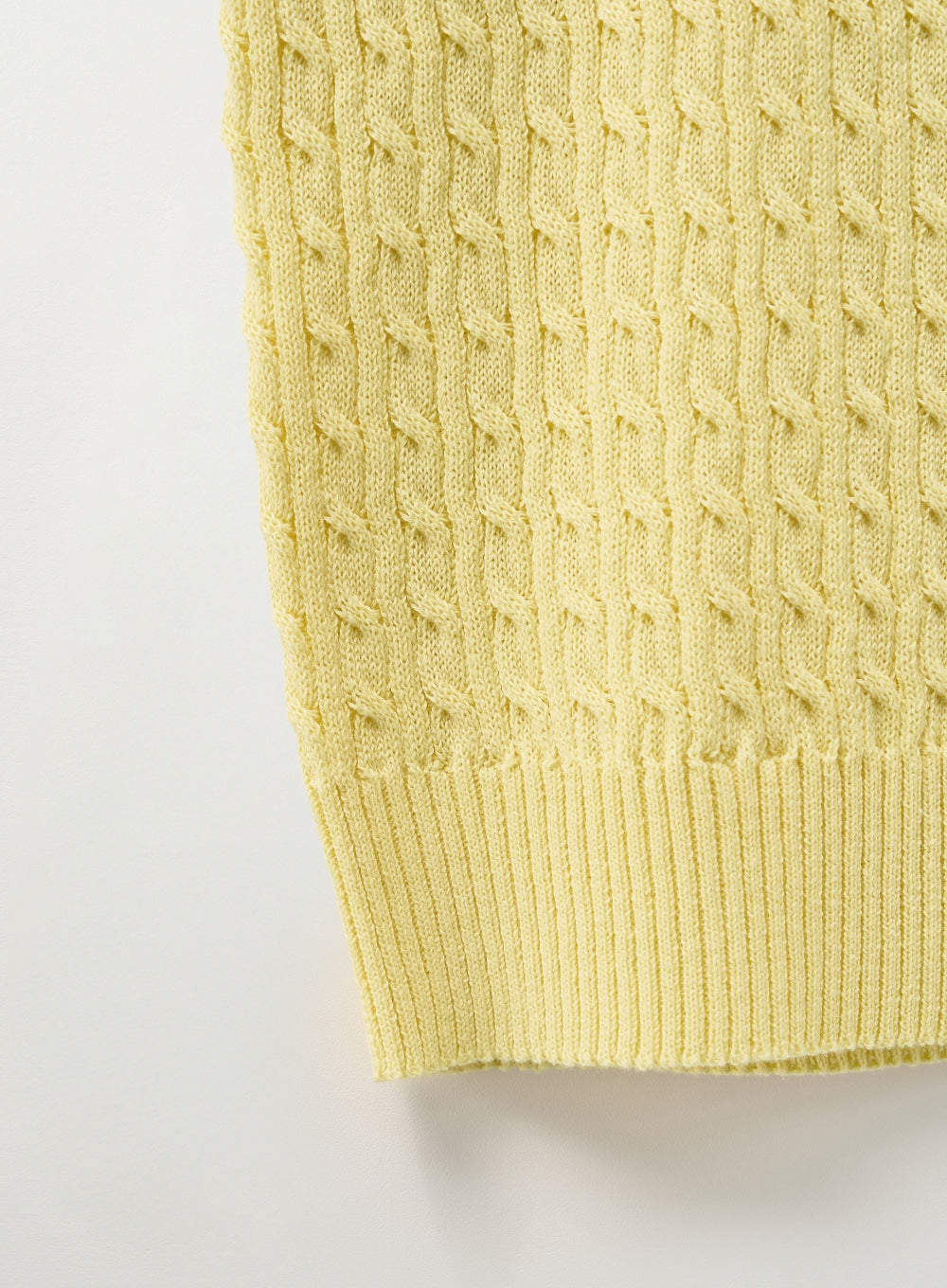 [satur] (W) Cable Knit Camisole - Yellow