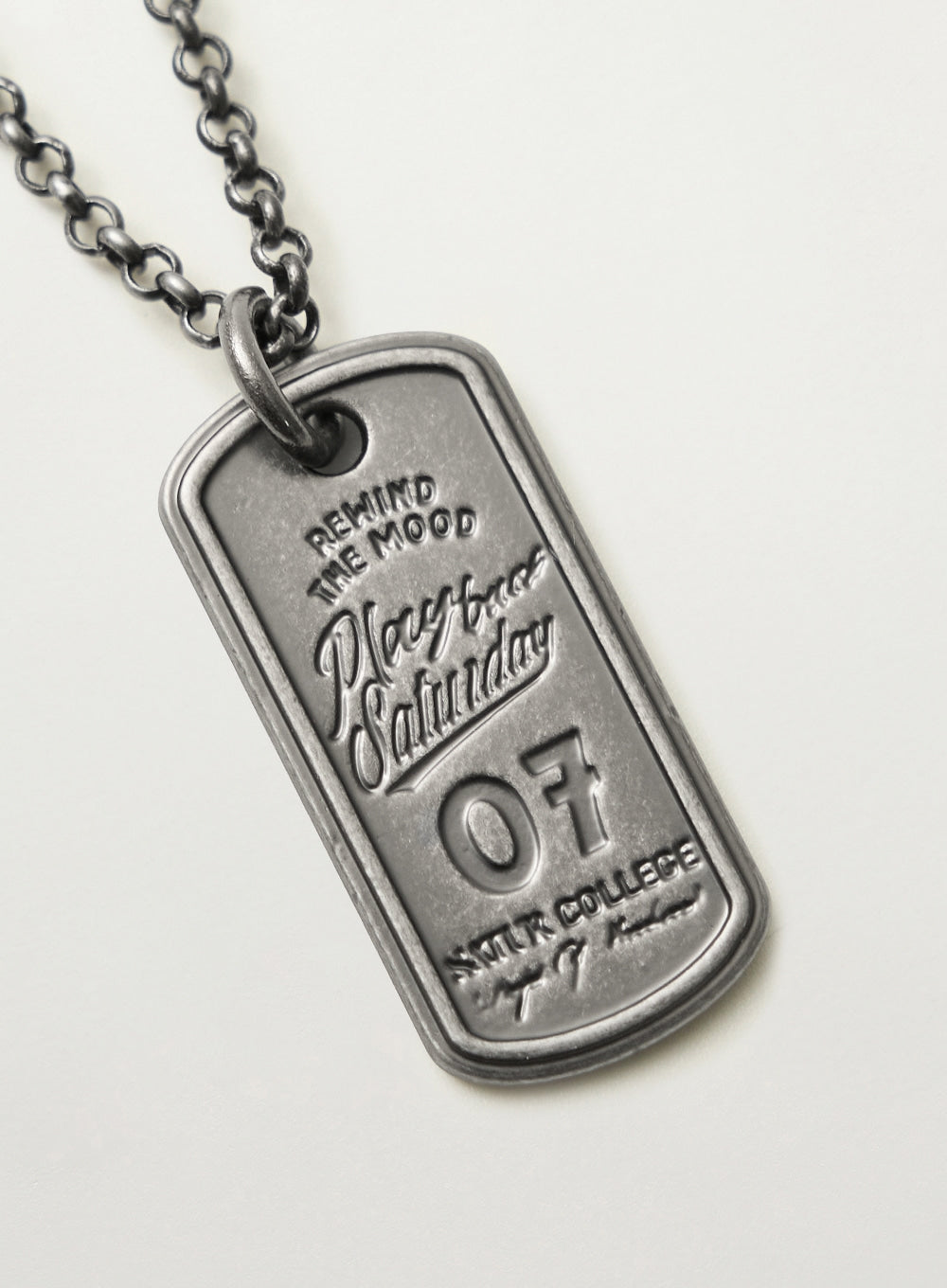 Satur S Logo Pendant Necklace - Silver