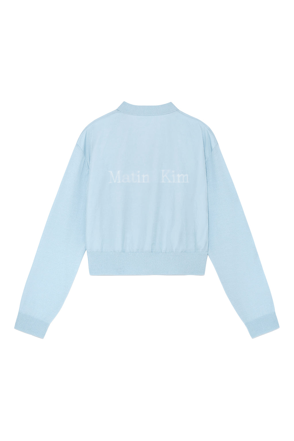 Matinkim Back Logo See Through Cardigan For Women IN Sky