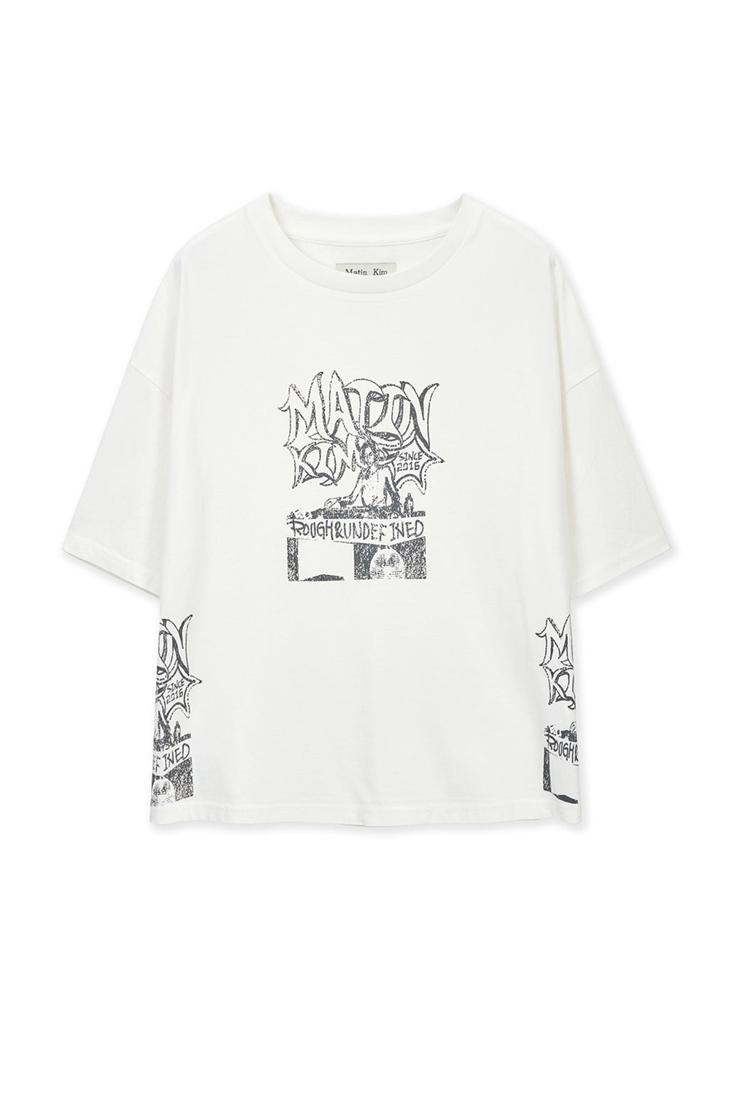 Matinkim Vintage Graffiti Artwork Top IN White