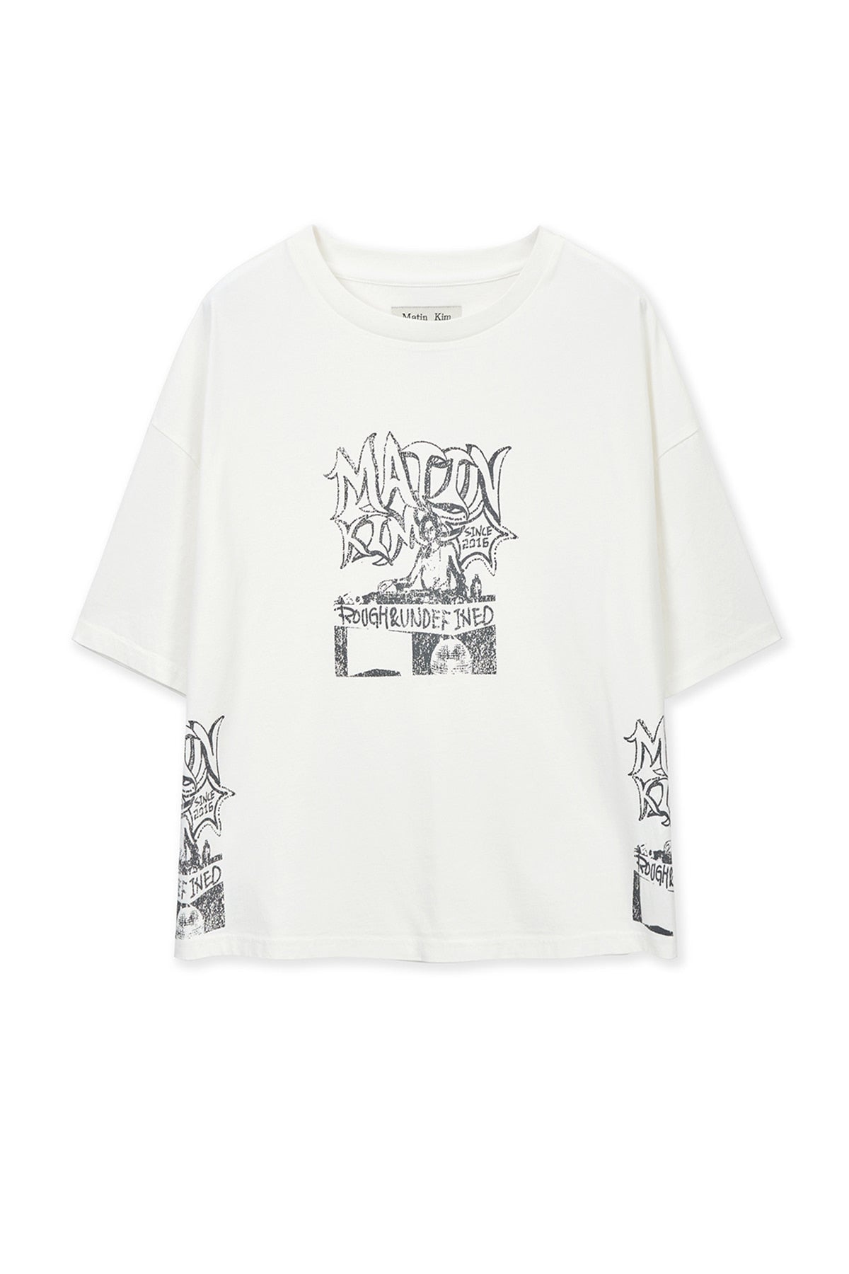 Matinkim Vintage Graffiti Artwork Top IN White