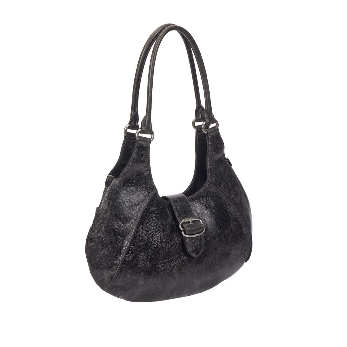 Vunque Halfmoon Vintage Hobo Bag M Khaki Grey
