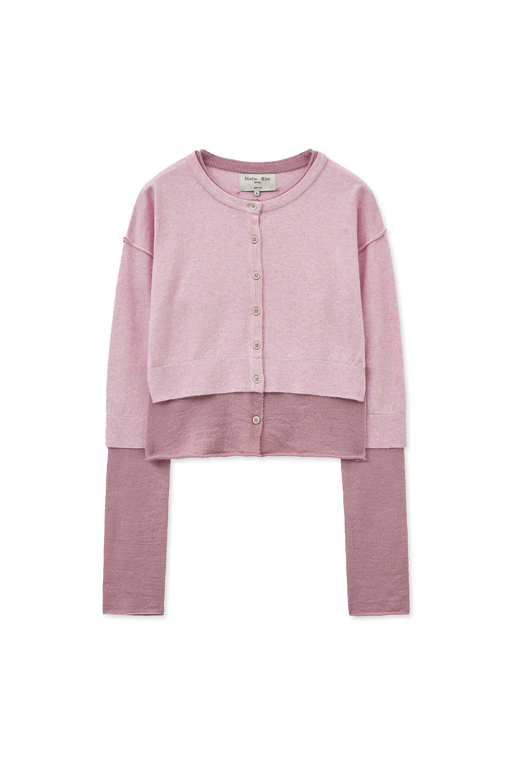 Matinkim Layered Texture Knit Cardigan IN Lilac