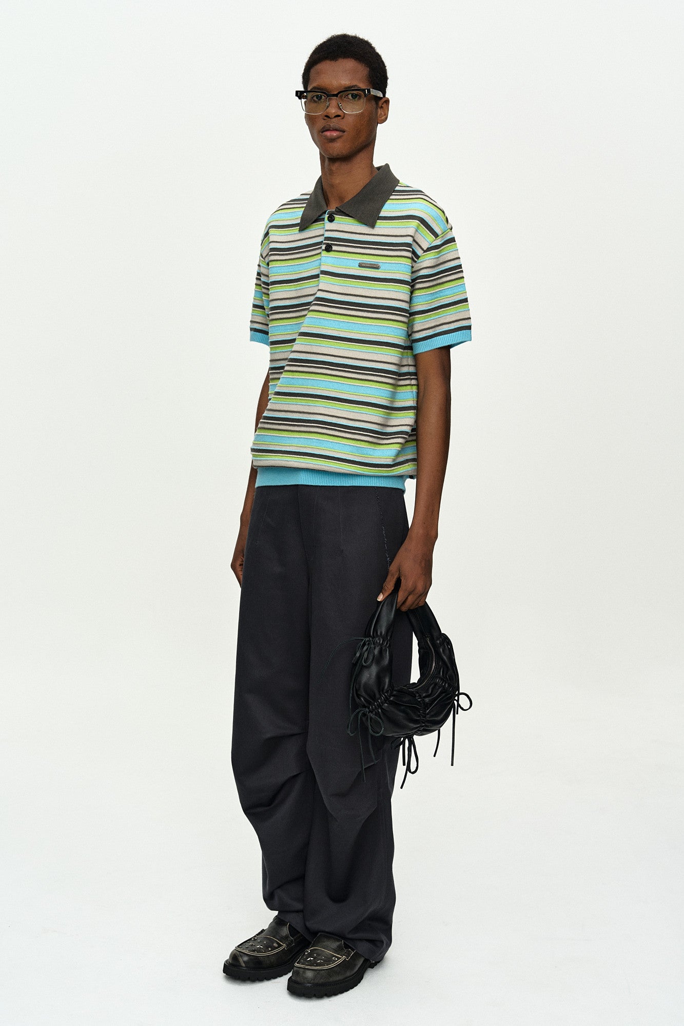 Andersson Bell Stripe Wool Polo Sweater