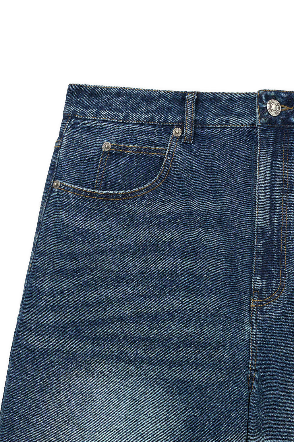 Matinkim Destroyed Bermuda Denim Pants For Men IN Navy