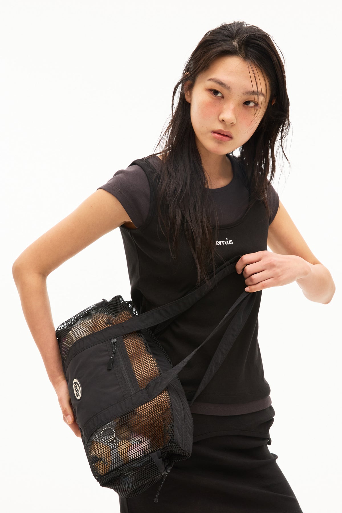 Emis Mesh Duffle Bag-Black