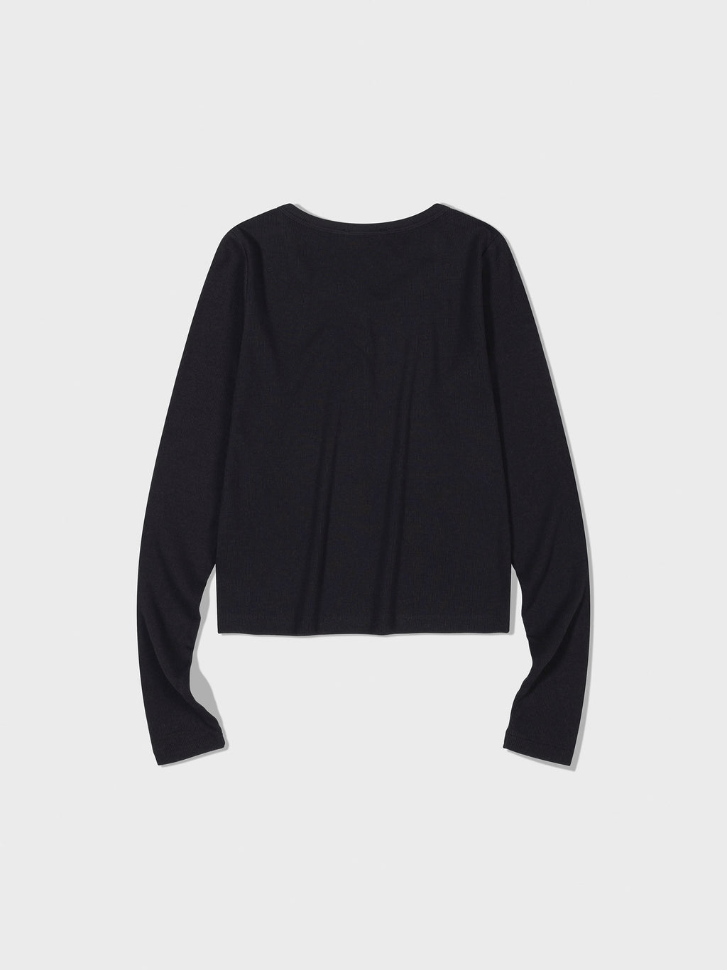 Low Classic Henry Neck Long Sleeve T-Shirt Black