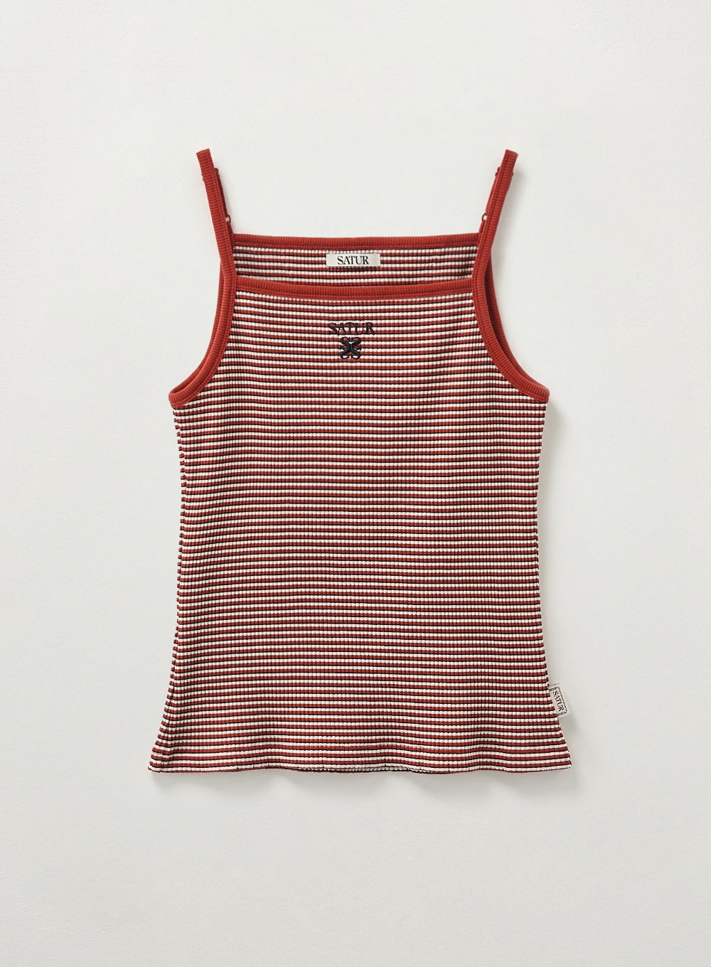 [satur] (W) Apero Logo Stripe Sleeveless Top - Red