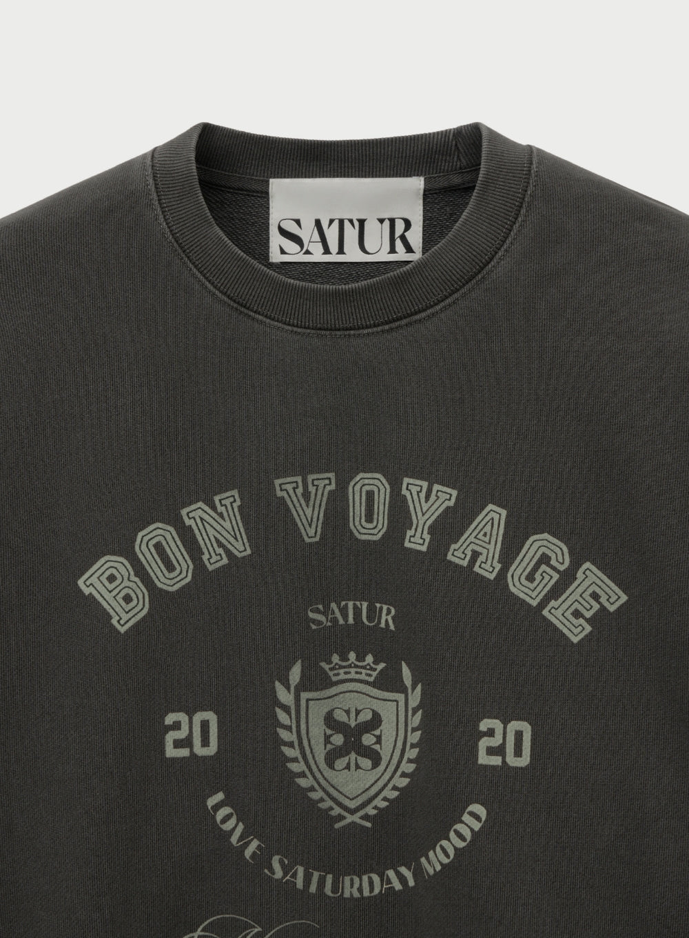 [satur] Bon Voyage Dyed Sweatshirt - Charcoal