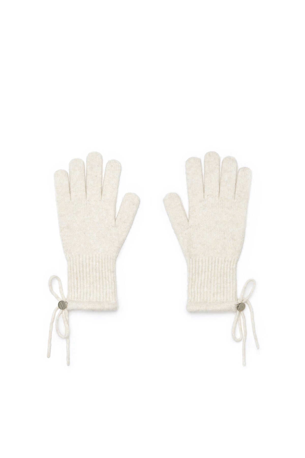 Matinkim Ribbon Finger Hole Gloves IN Ivory