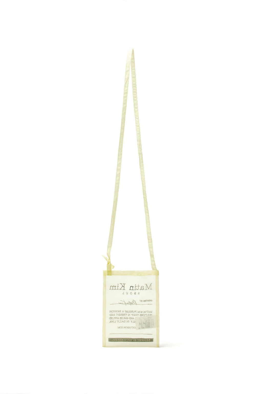 [matinkim] ORGANZA MINI CROSS BAG IN LIGHT YELLOW