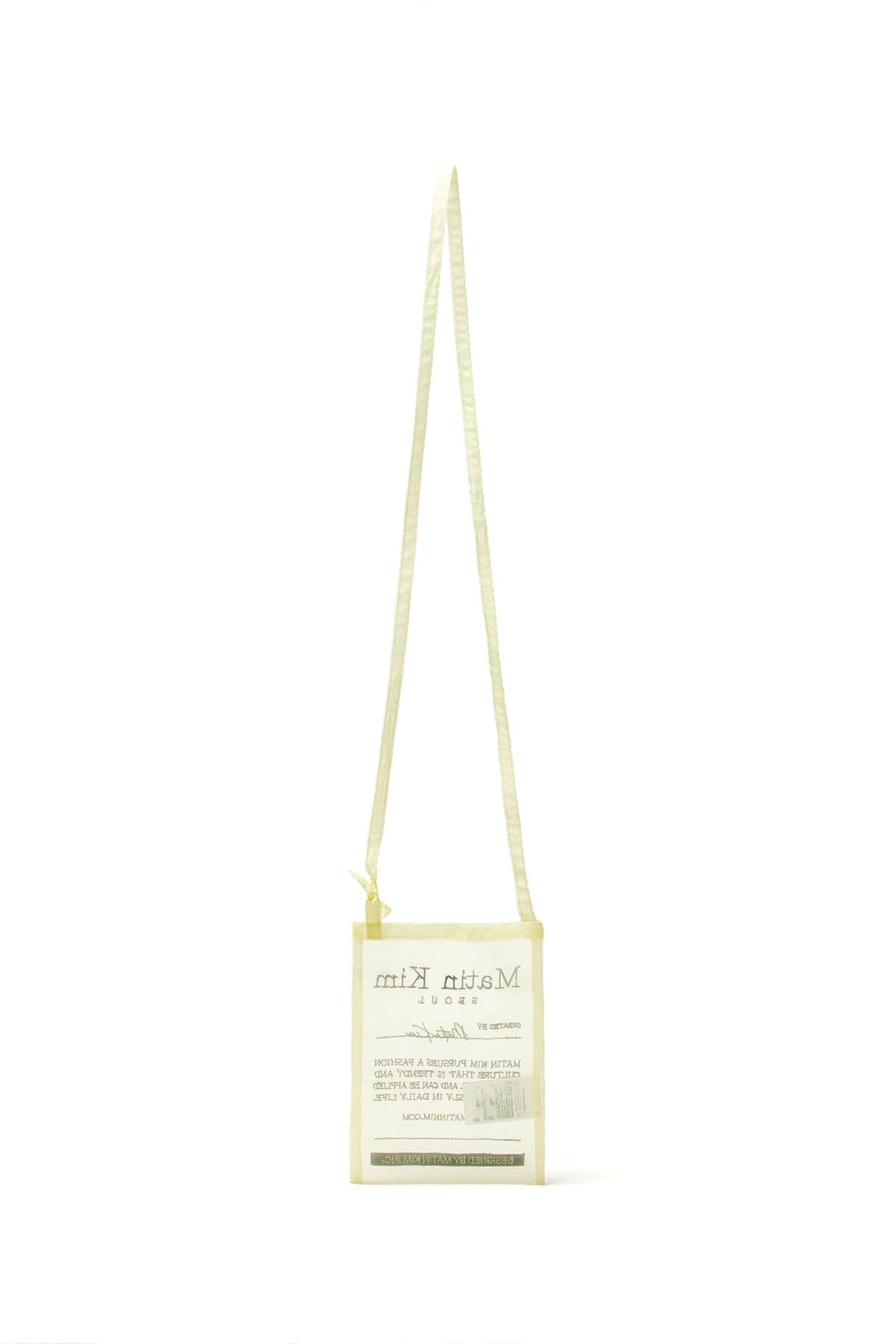 [matinkim] ORGANZA MINI CROSS BAG IN LIGHT YELLOW