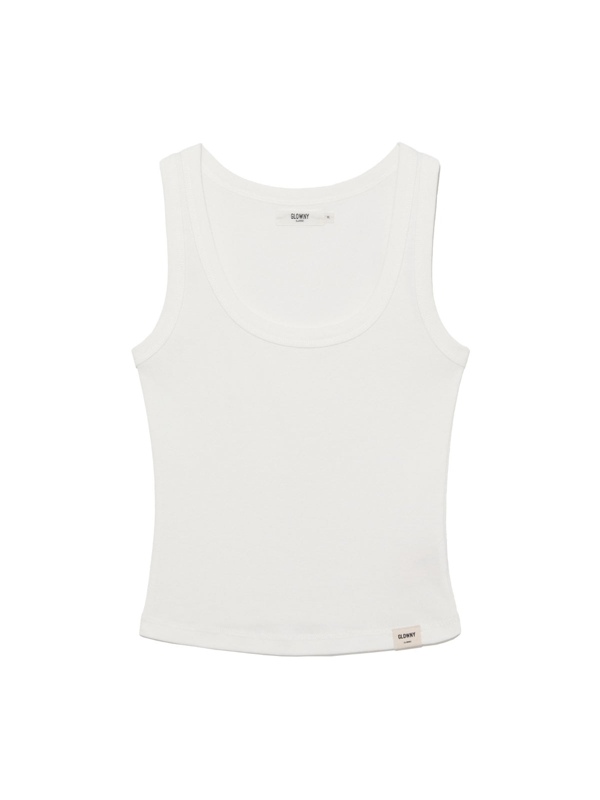 GLOWNY G Classic Scoop Neck Sleeveless (White)
