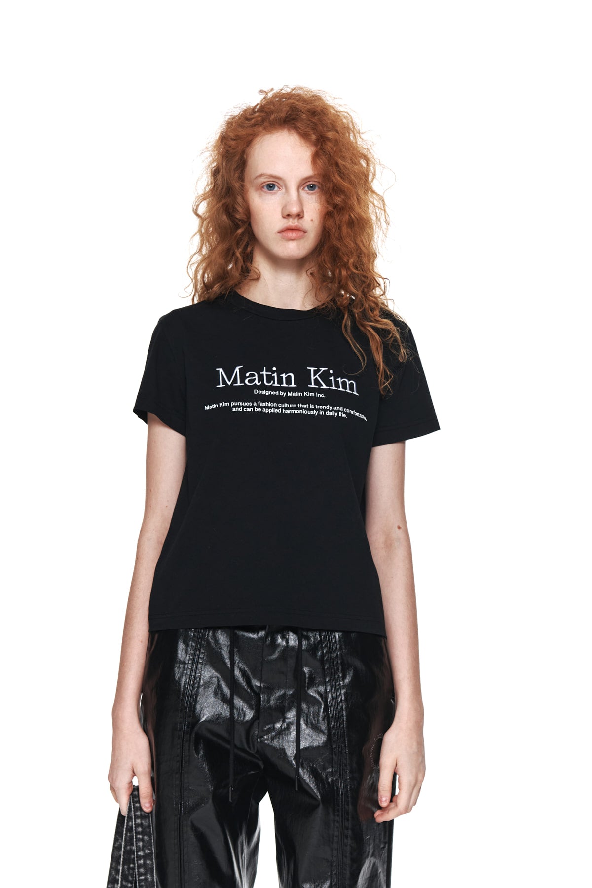 [matinkim] MATIN HERITAGE CROP TOP IN BLACK