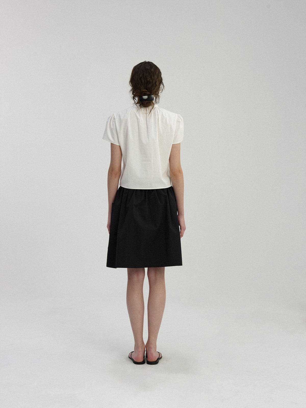 Nothing Written Pomé puff sleeve shirt (White)