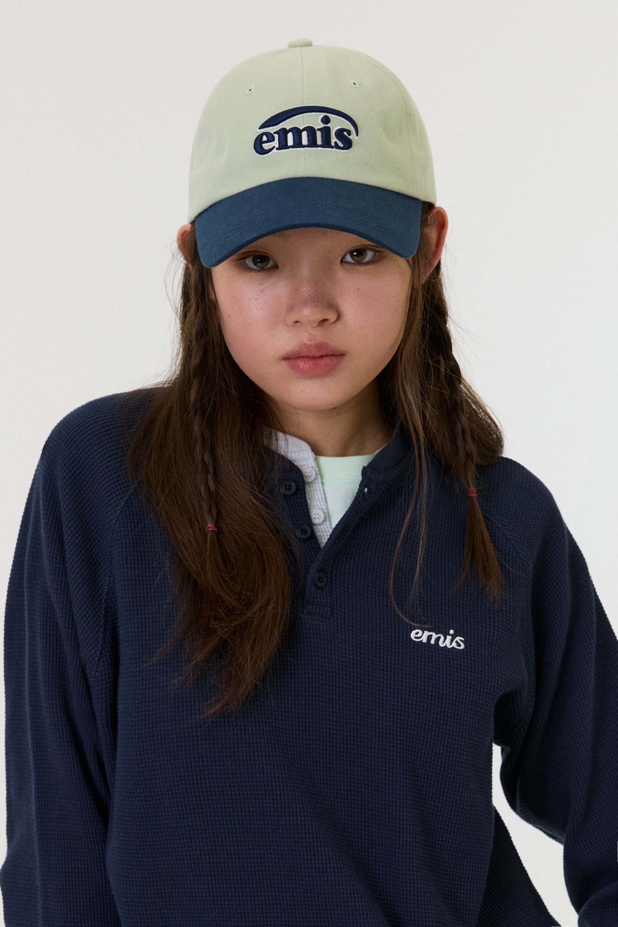Emis Duo Logo Two Tone Ball Cap-Mint