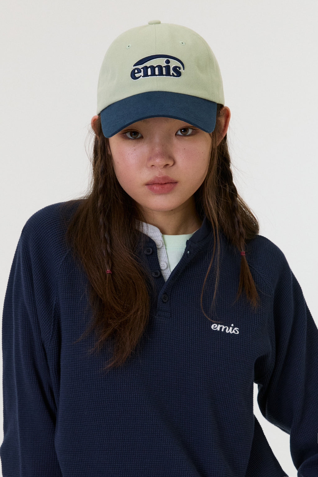 Emis Duo Logo Two Tone Ball Cap-Mint