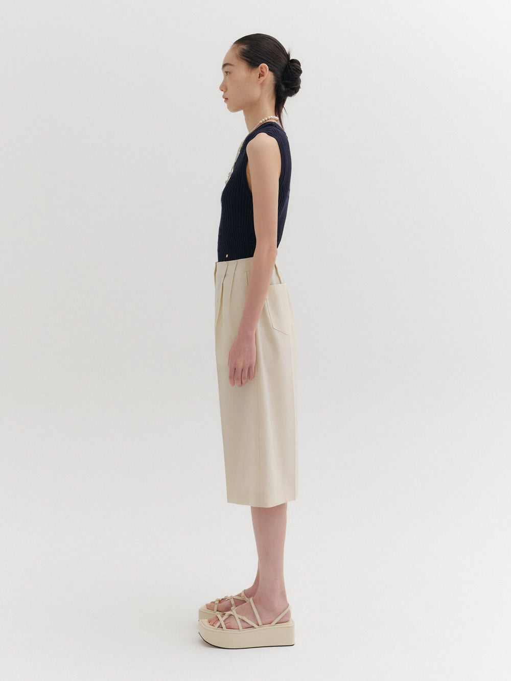EENK Tailored Midi Pants - Ivory