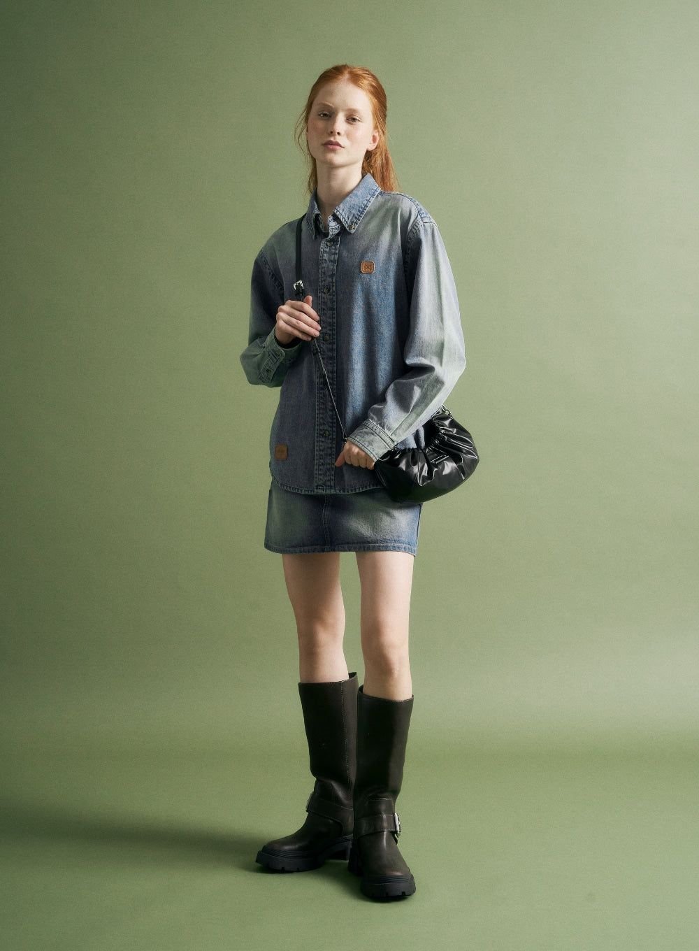 [satur] Scrunchie Small Hand Bag - Black