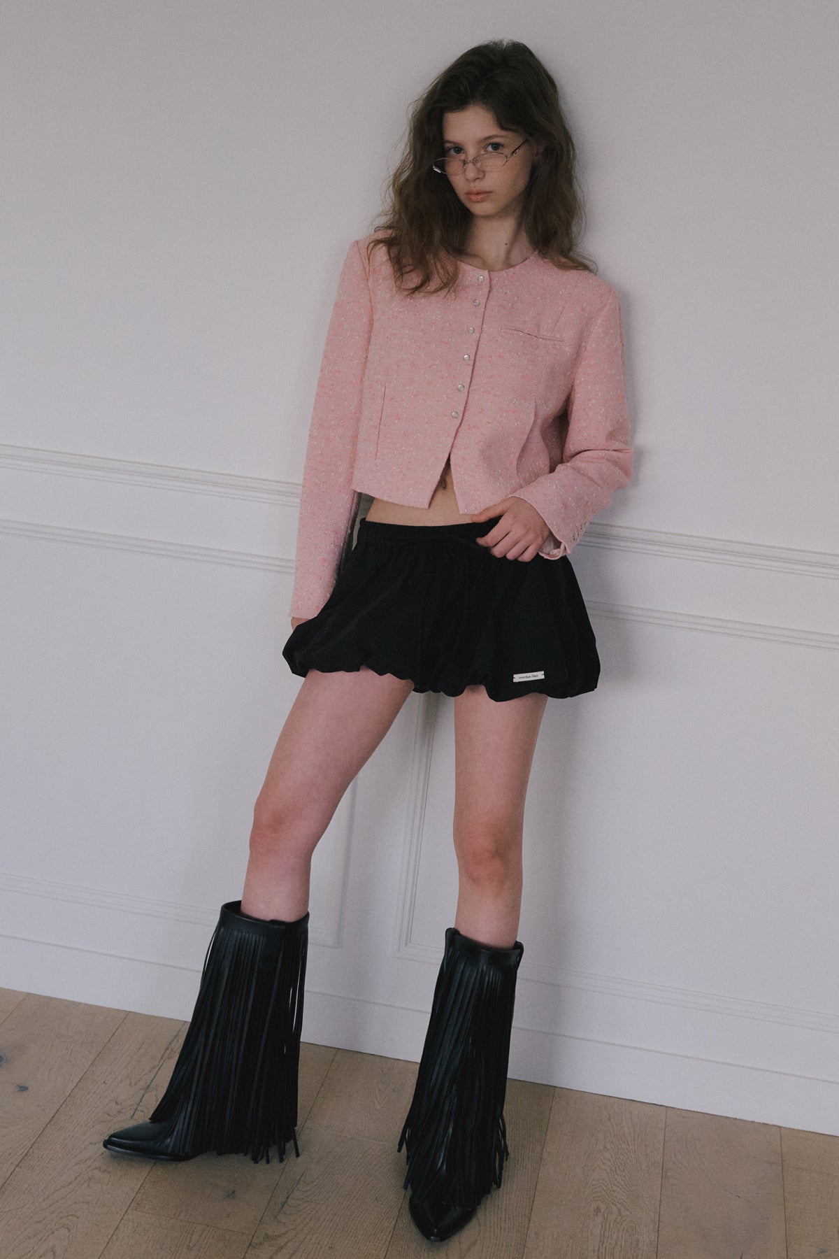 Overdueflair Balloon Micro Mini Skirt Black