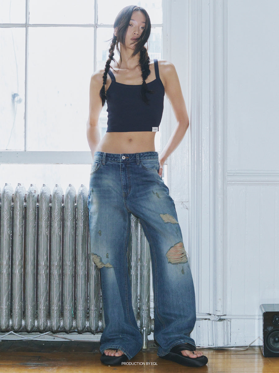 GLOWNY G Classic Short Tank (Navy)