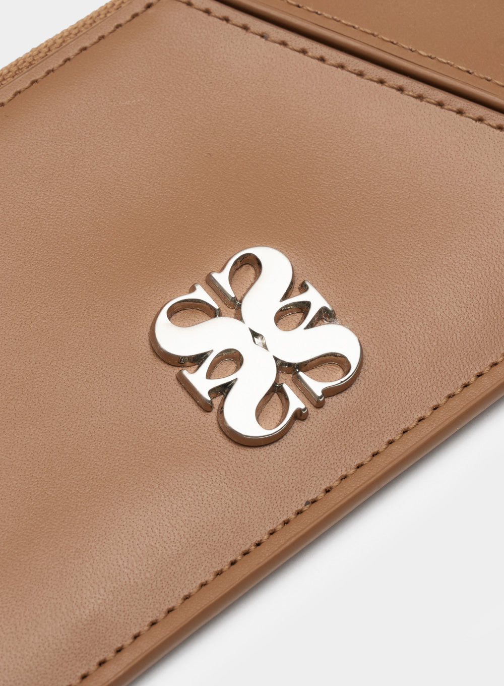 [satur] Riga Zip Leather Wallet - Saddle Brown