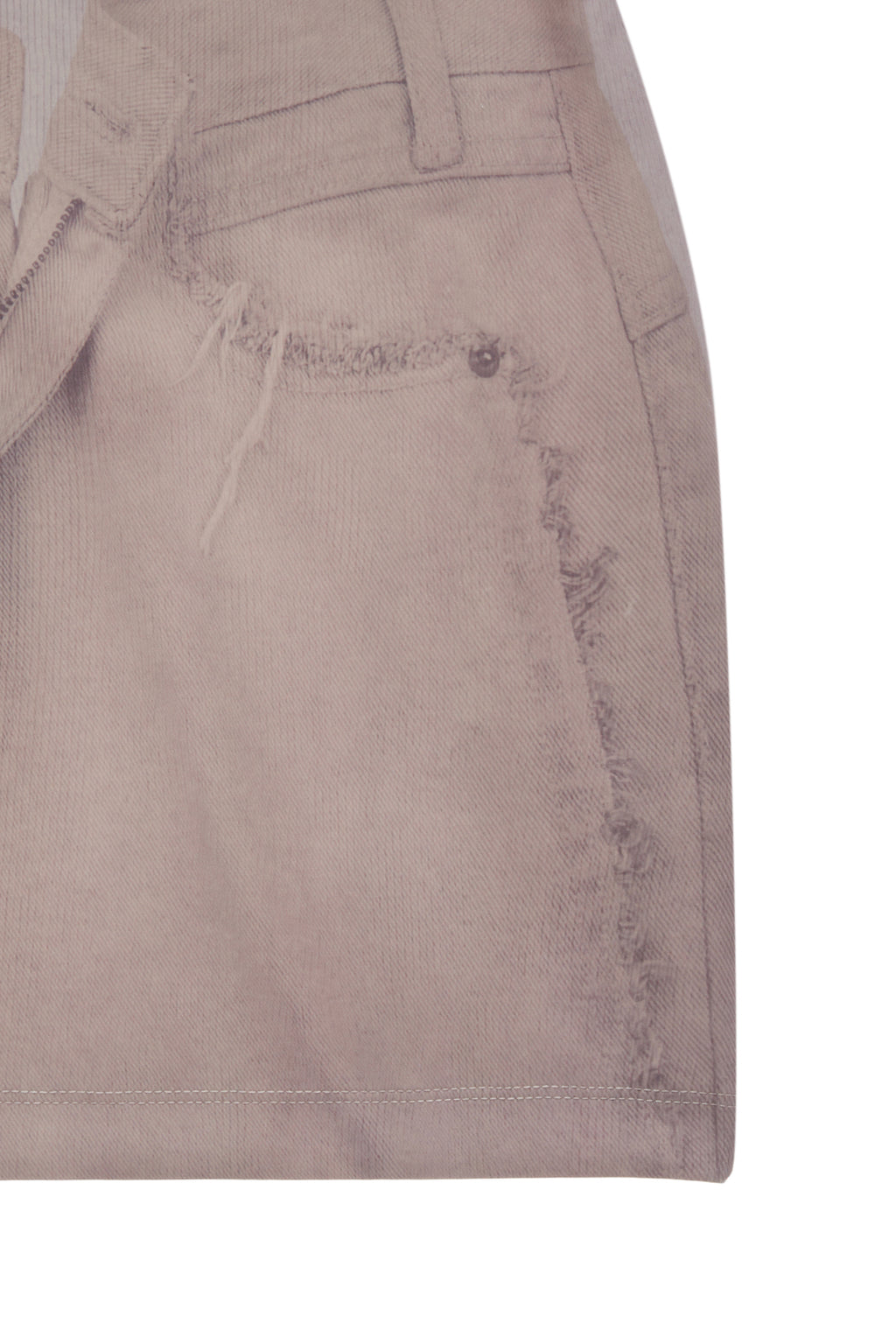 Matinkim Denim Printed Jersey Mini Skirt IN Beige