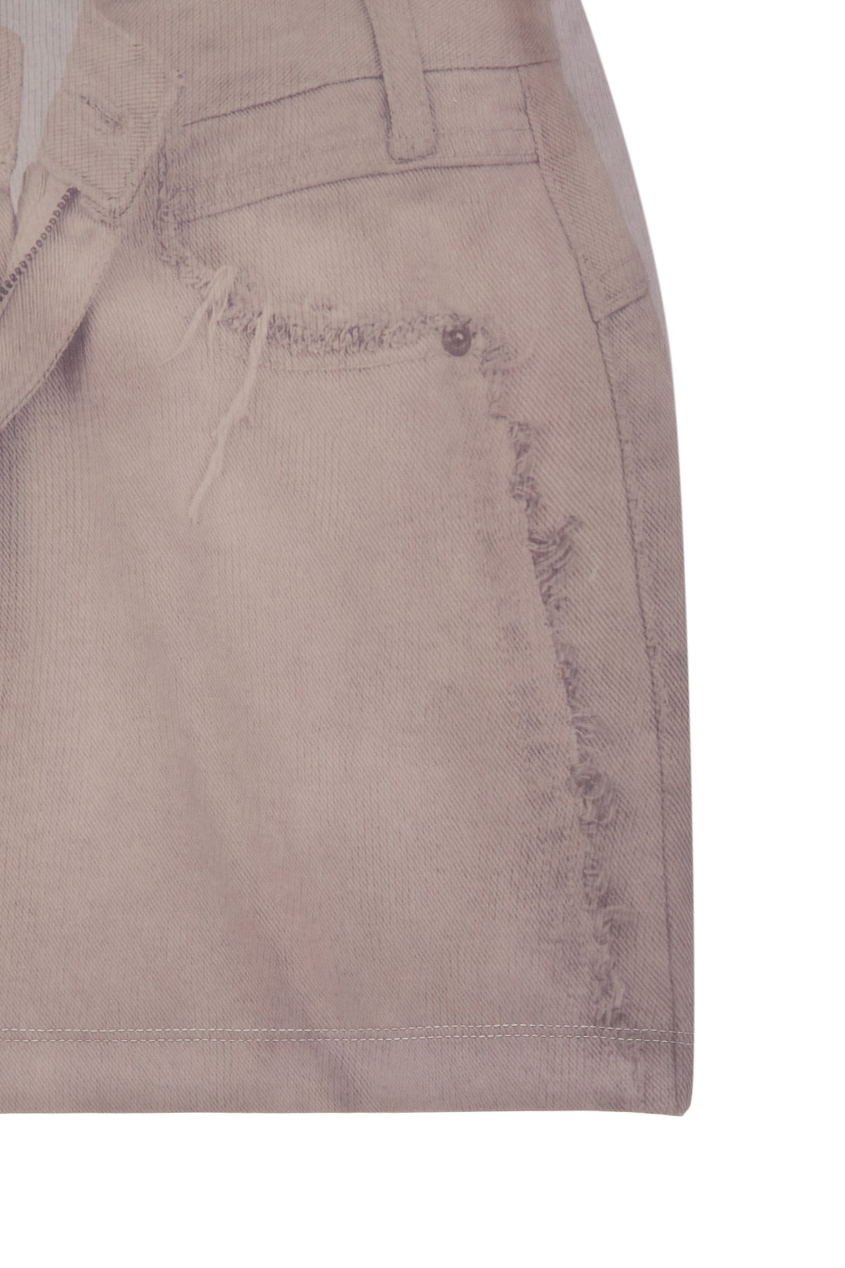 Matinkim Denim Printed Jersey Mini Skirt IN Beige