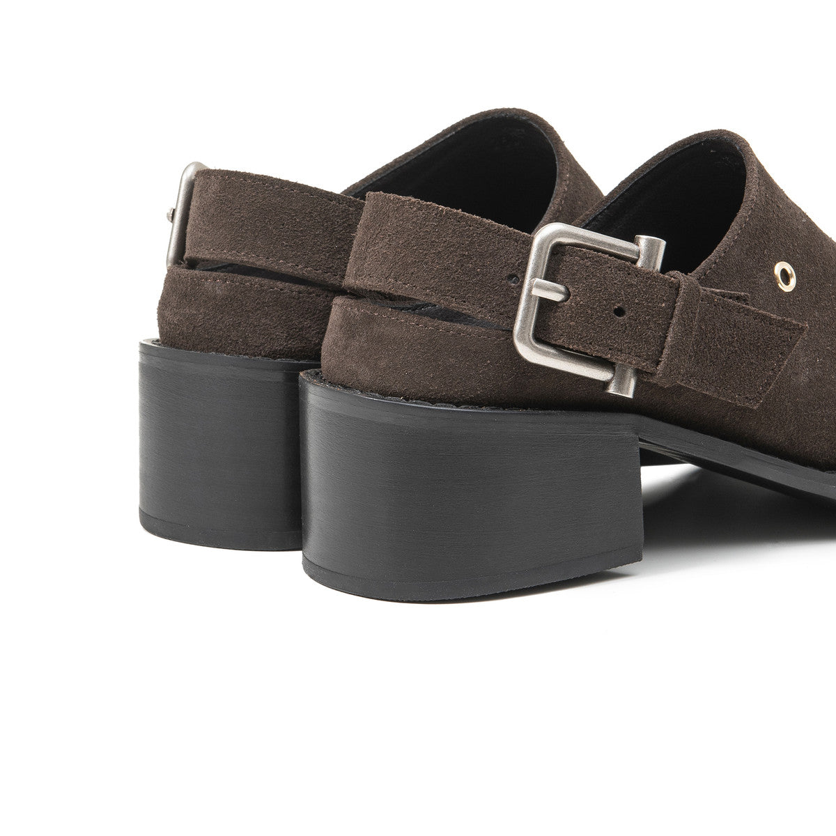 Osoi Brocle Clog Suede Mocha Eyelets