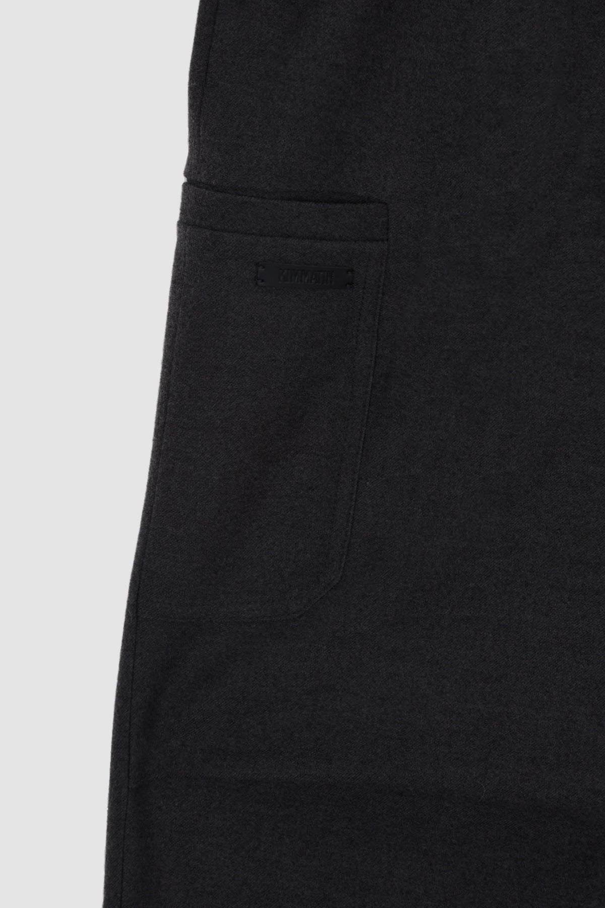 Matinkim Wool Blended Parachute Pants IN Charcoal